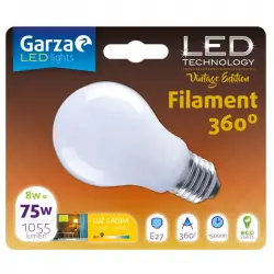 Garza Vintage Edition Bombilla LED 8W E27 Blanco Cálido