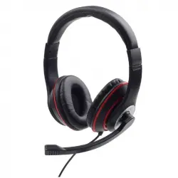 Gembird Auriculares Estéreo con Micrófono Negro/Rojo