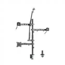 Kimex Streaming Soporte de Mesa para Monitor Luz Cámara y Micrófono de 17" a 32"
