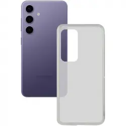 Ksix Funda Flexible Antihuellas Compatible Carga Inalámbrica Transparente para Samsung Galaxy S24+