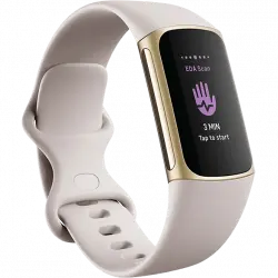 Pulsera de actividad - Fitbit Charge 5, Grafito Blanco Marfil, 13 21 cm, 1.04", GPS, BT LE, ECG, NFC, SpO2