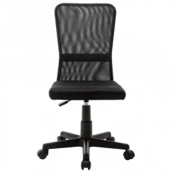 VidaXL Silla de Oficina Malla Negra