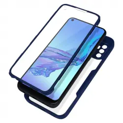 Avizar Funda Plexiglás Polímero Antigolpes Contorno Azul para Oppo A53/A53s