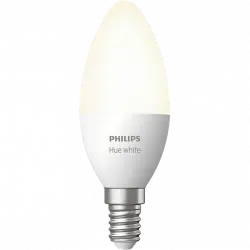 Bombilla Inteligente - Philips Hue B39 E14, Luz Cálida Regulable, 40W, Compatible con Alexa y Google Home