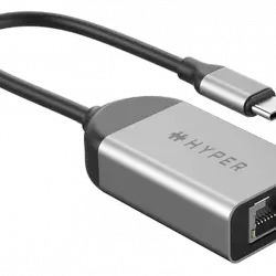 Cable de red - HYPER Adapt. USB-C Ehernet, Cat-5e, 2.5 Gbps, Plata