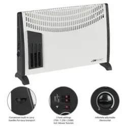 Clatronic Kh 3433 - Convector Con Termostato Regulable, 3 Niveles De Temperatura