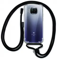 Cool Funda Negra con Cordón Liso para Xiaomi Mi 10T Lite