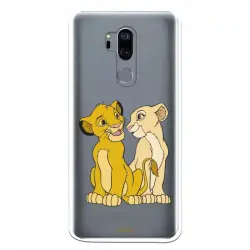 Funda Oficial Disney Simba Y Nala Transparente Para Lg G7 - El Rey León