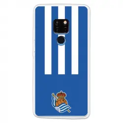 Funda Para Huawei Mate 20 Del Real Sociedad De Fútbol Real Rayas Verticales - Licencia Oficial Real Sociedad De Fútbol