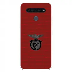 Funda Para Lg K41s Del Escudo Fondo Granate - Licencia Oficial Benfica