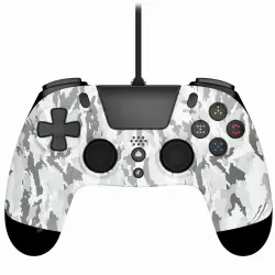 Gioteck VX-4 Mando con Cable Camuflaje Blanco para PS4 y PC