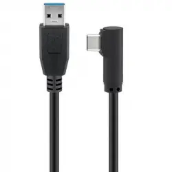 Goobay Cable Acodado USB 3.0 a USB-C Macho/Macho 0.50m Negro