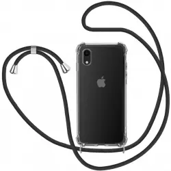 Icoveri Funda con Cordón Negro para iPhone XR