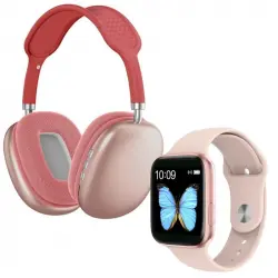 Klack Pack Smartwatch con Auriculares Bluetooth Rosa