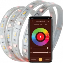 Luces LED - Muvit iO MIOLST004, Tira para Exterior (IP68), WiFi, RGB+CCT, 5m, Blanco