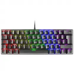 Mars Gaming MK60 Teclado Mecánico Negro FRGB Switch Azul Layout Español