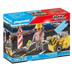 Playmobil City Action: Trabajador de la Construcción con Cortador de Bordes