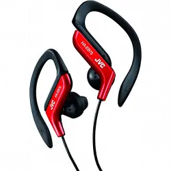 Auriculares deportivos - JVC HA-EB75, De botón, Con Cable, Jack de 3.5 mm, Rojo y Negro