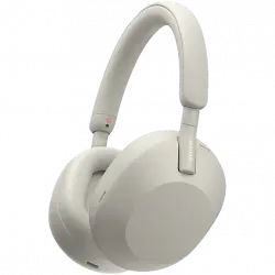 Auriculares inalámbricos - Sony WH-1000XM5S, Cancelación ruido (Noise Cancelling), 30h, Hi-Res, Carga Rápida, Con Asistente, Bluetooth, Diadema, Plata