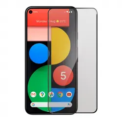 Avizar Protector Cristal Templado Negro para Google Pixel 5