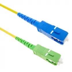 BeMatik Cable de Fibra Óptica SC/PC a SC/APC Monomodo Simplex 9/125 OS2 3m