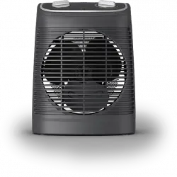 Calefactor - Rowenta SO2330 Instant Comfort Compact, Potencia máxima 2400W, Función Silence, 2 velocidades, aire frío, Anticongelante,Negro