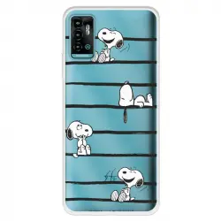 Funda Para Zte Blade A71 Oficial De Peanuts Snoopy Rayas - Snoopy