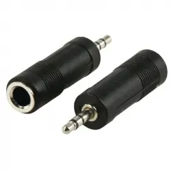 Goobay Adaptador Audio Estéreo Jack 3.5mm a 6.35mm Macho/Hembra Negro