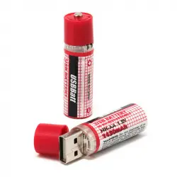 Pilas AA Recargables por USB Pack 2 unds
