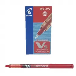 Pilot V5 Pilot V5 Caja 12 Rotuladores Tinta Líquida Rojo