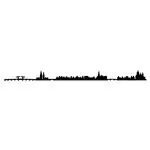 Skyline The Line Amsterdam 50 cm negro