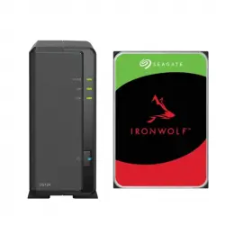 Synology DiskStation DS124 NAS 1GB RAM + 1x Disco Duro 8TB Seagate IronWolf