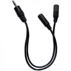Goobay Cable Adaptador Jack 3.5mm a 2x Jack 3.5mm Macho/Hembra 20cm Negro