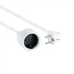 Nanocable Cable Alargador Schuko 2m Blanco