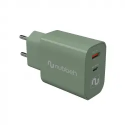 Nubbeh Booth Cargador Pared PD USB-C 30W Quick Charger 3.0 Verde