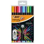Pack 10 rotuladores BIC Fineliner Intensity Punta fina