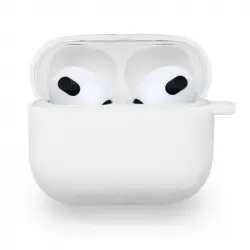 PcCom Essential Funda Protectora para AirPods 3 Blanca