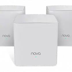 Sistema Wifi Mesh - Tenda Nova MW5C, Pack de 3, AC1200, WiFi Doble Banda, Gigabit, Hasta 300m², Control por App