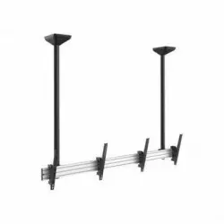 Soporte De Techo Profesional Para 2 Pantallas Tv De 45"-55" - Montaje En Paralelo - Inclinable Y Giratorio - Gestion De Cables - Peso Max 50kg - Equip