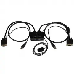 StarTech Switch Conmutador KVM de Cable 2 Puertos VGA USB