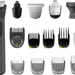 Afeitadora corporal - Philips MG7950/15 Series 7000, 15 en 1, Peine-guía de precisión, Hasta 120 min, Gris