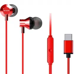 Aiwa ESTM_50USB_C_RD Auriculares Intrauditivos con Micrófono Rojos