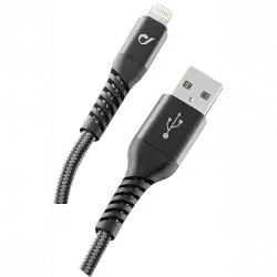 Cable USB - CellularLine Vivanco Extreme,1m, Tipo A, Lightning, Negro