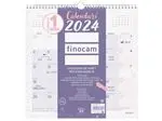 Calendario de pared 2024 Finocam 30x30 Chic Morado con espacio para anotaciones catalán