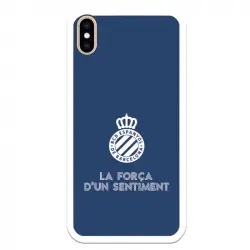 Funda Para iPhone Xs Max Licencia Oficial Rcd Espanyol Escudo Fondo Azul