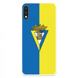 Funda Para Lg K22 Del Cádiz Escudo Fondo Bicolor - Licencia Oficial Cádiz Cf