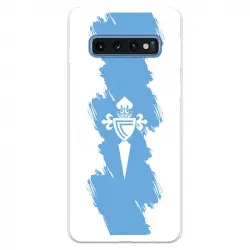 Funda Para Samsung Galaxy S10 Plus Del Celta Escudo Trazo Azul - Licencia Oficial Rc Celta