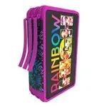 Plumier 3 pisos con material escolar Rainbow High
