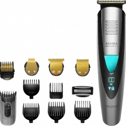 Afeitadora corporal - Cecotec Bamba PrecisionCare Pro, Multiusos, 1 16 mm, 15 accesorios, 60 min, NonStop, Waterproof, Titanio
