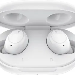 Auriculares True Wireless - OPPO Enco W12, TWS, De botón, BT, Hasta 30 horas, IP54, Blanco + Estuche de carga